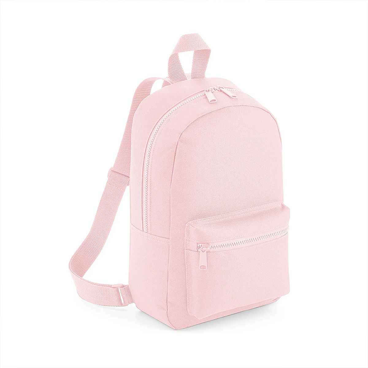 Pink Plain Pastel Mini Casual Backpack For School & Daily Use