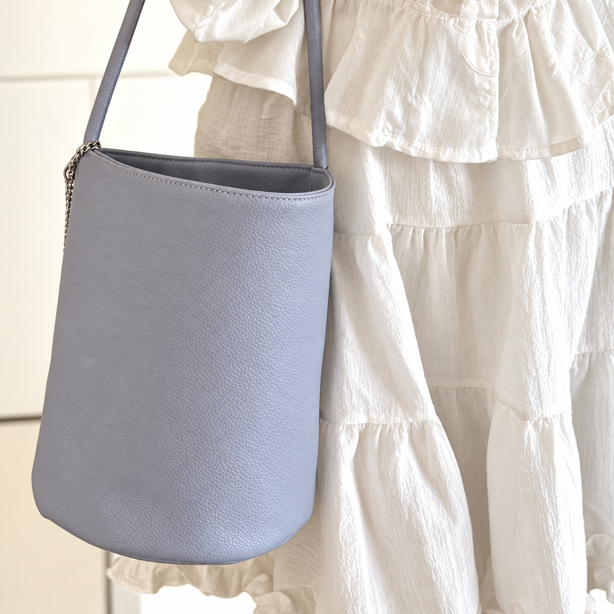 Retro Soft Faux Leather Bucket Shoulder Bag
